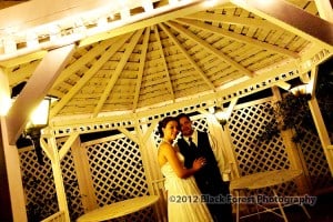 Night time romantic wedding pictures at the Briarhurst