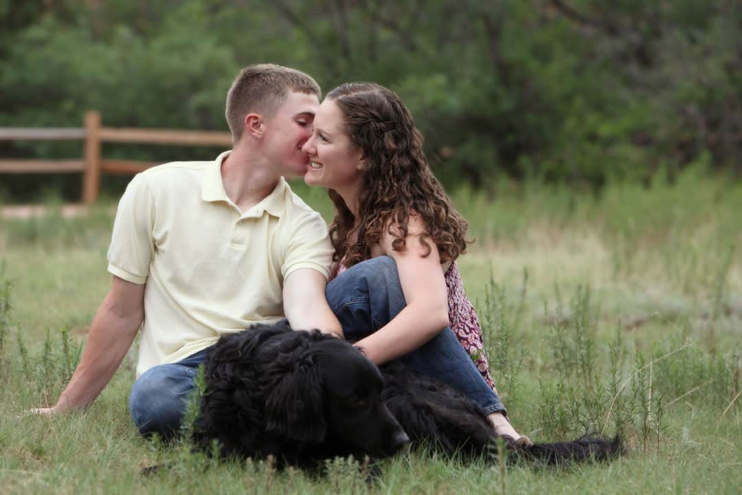 romantic engagement portrait